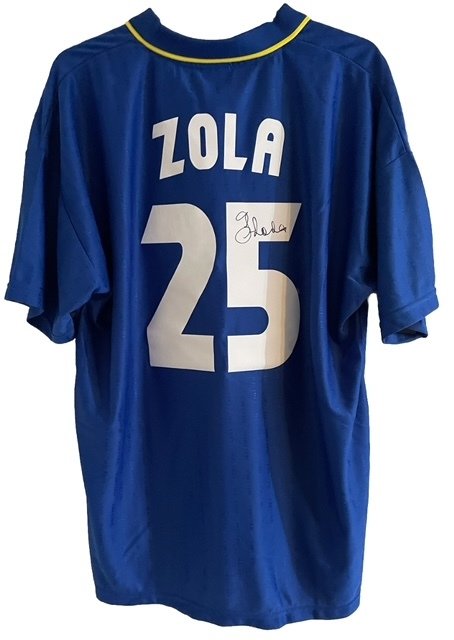 Chelsea - Premier League anglaise - Signed Gianfranco Zola - Football #1.0