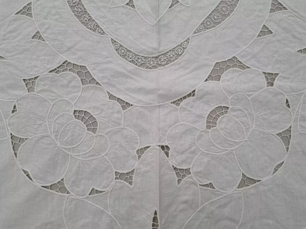 Tovaglia cotone gran misura 18 posto white color - Nappe - 385 cm - 175 cm #1.0