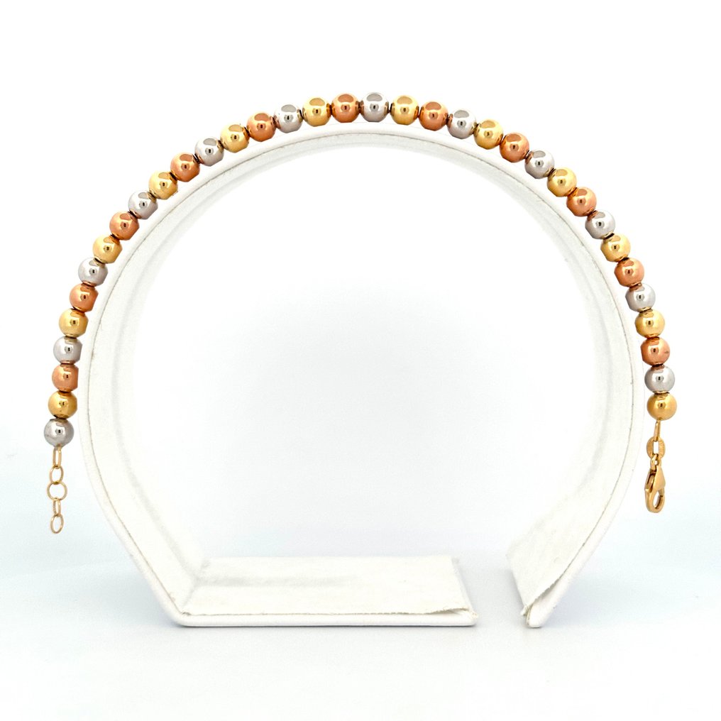 Handmade - Βραχιόλι - Sfere d'oro - 3.6 g - 18 καράτια Κίτρινο χρυσό, Λευκός χρυσός, Ροζ χρυσό #4.3