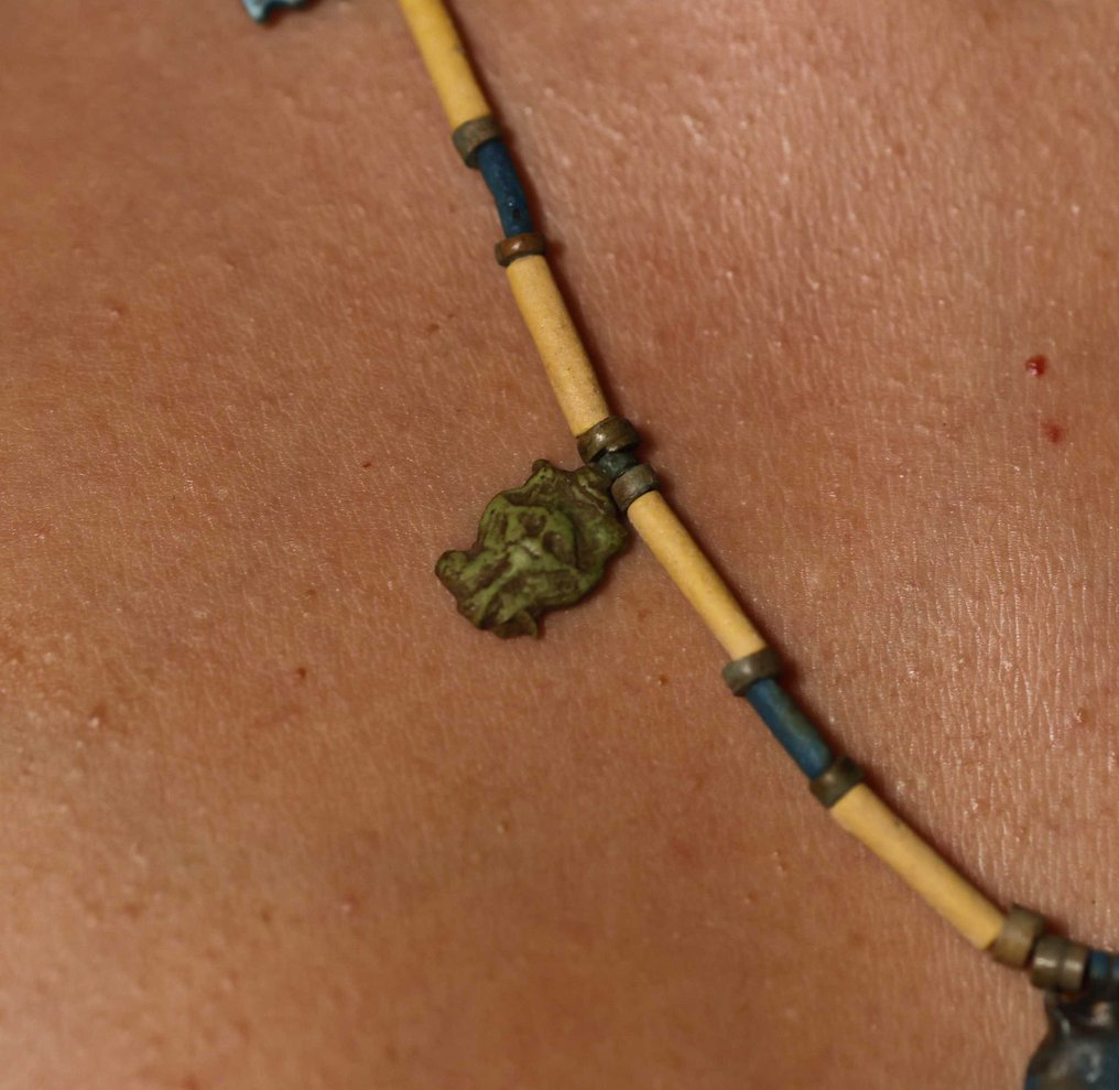 Egito Antigo colar com amuletos - 28 cm #1.0