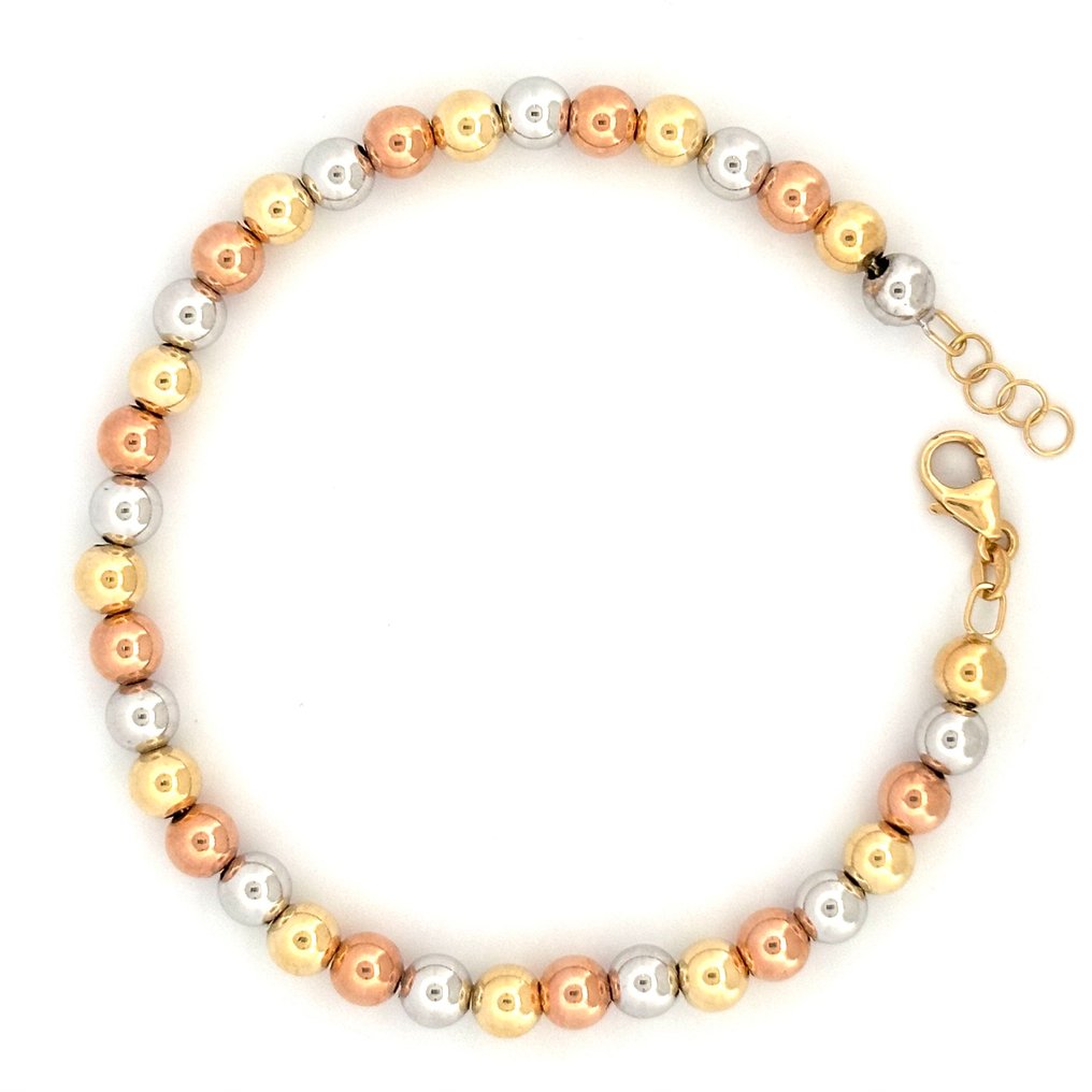 Handmade - Βραχιόλι - Sfere d'oro - 3.6 g - 18 καράτια Κίτρινο χρυσό, Λευκός χρυσός, Ροζ χρυσό #2.1