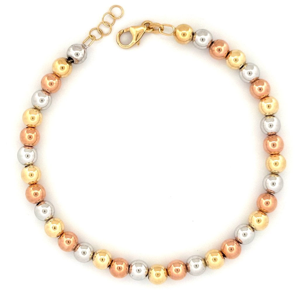 Handmade - Βραχιόλι - Sfere d'oro - 3.6 g - 18 καράτια Κίτρινο χρυσό, Λευκός χρυσός, Ροζ χρυσό #1.0