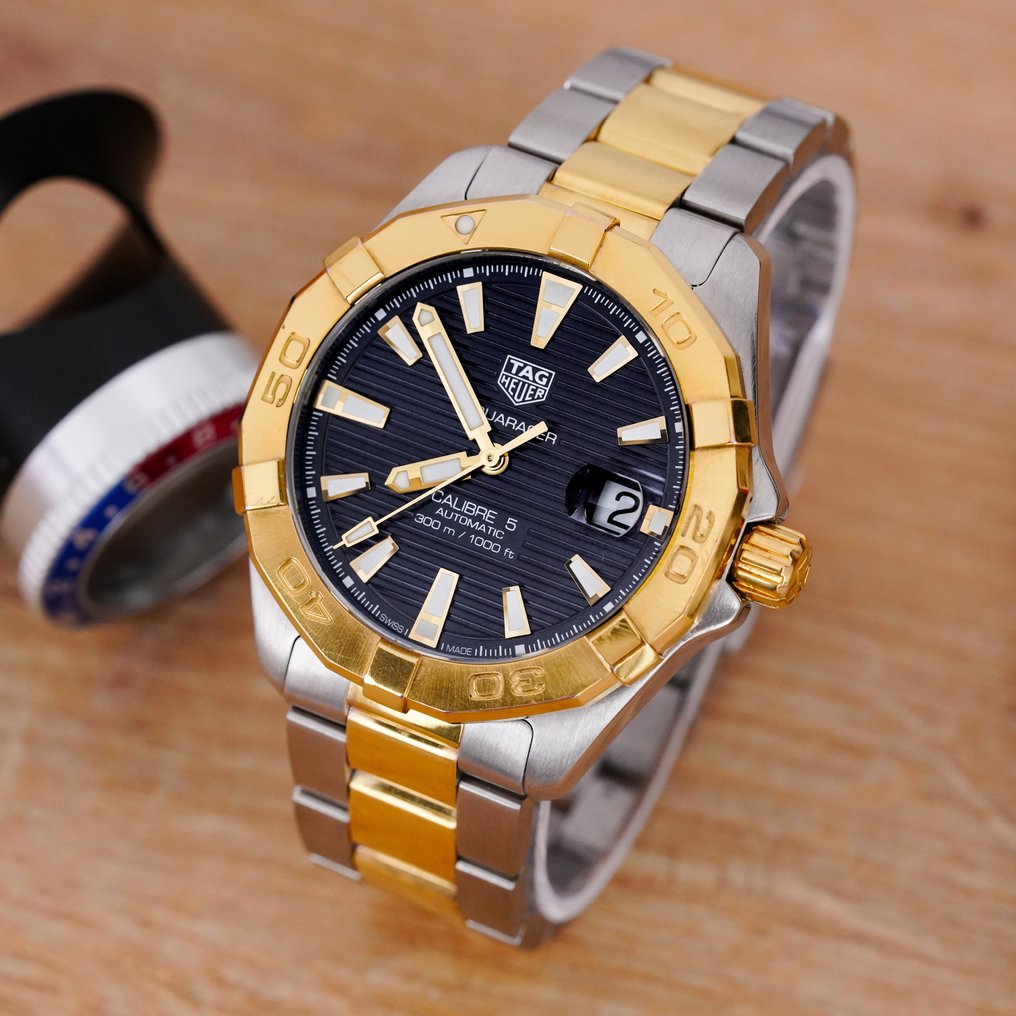 Tag heuer aquaracer calibre 5 automatic blue dial hotsell