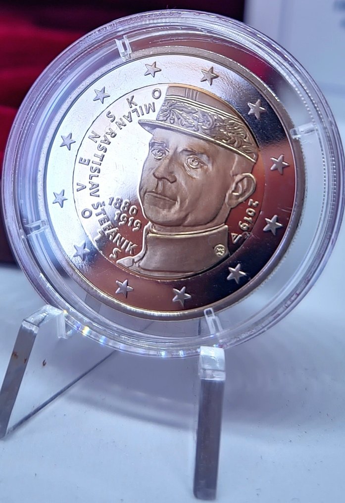 Σλοβακία. 2 Euro 2019 "Milan Rastislav Štefánik" Proof #1.0