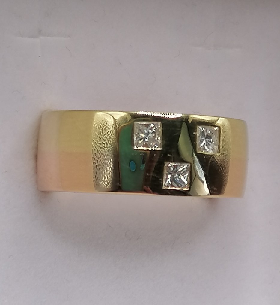 戒指 - 14K包金 黄金 - 0.24ct. tw. 钻石 (天然) #2.1