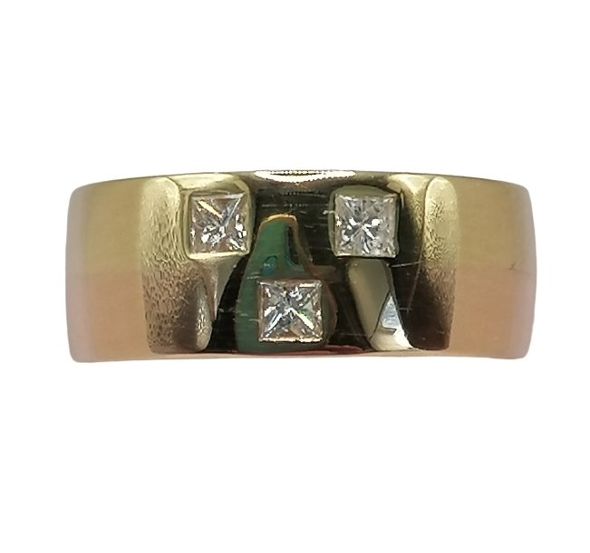 戒指 - 14K包金 黄金 - 0.24ct. tw. 钻石 (天然) #1.0