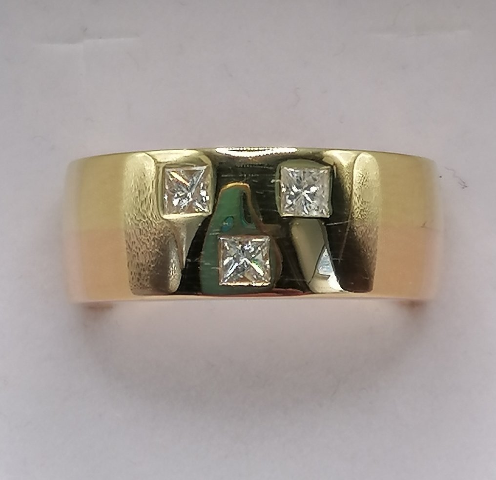 戒指 - 14K包金 黄金 - 0.24ct. tw. 钻石 (天然) #1.0