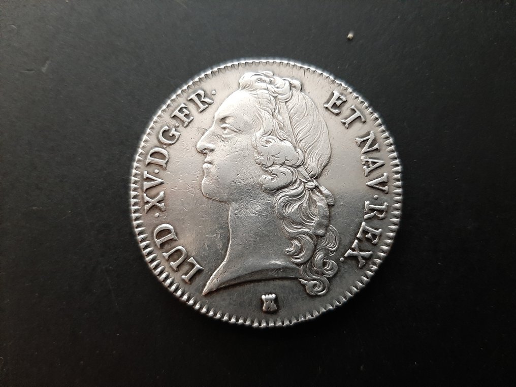 França. Louis XV - Ecu au bandeau 1763 E (Tours) #1.1