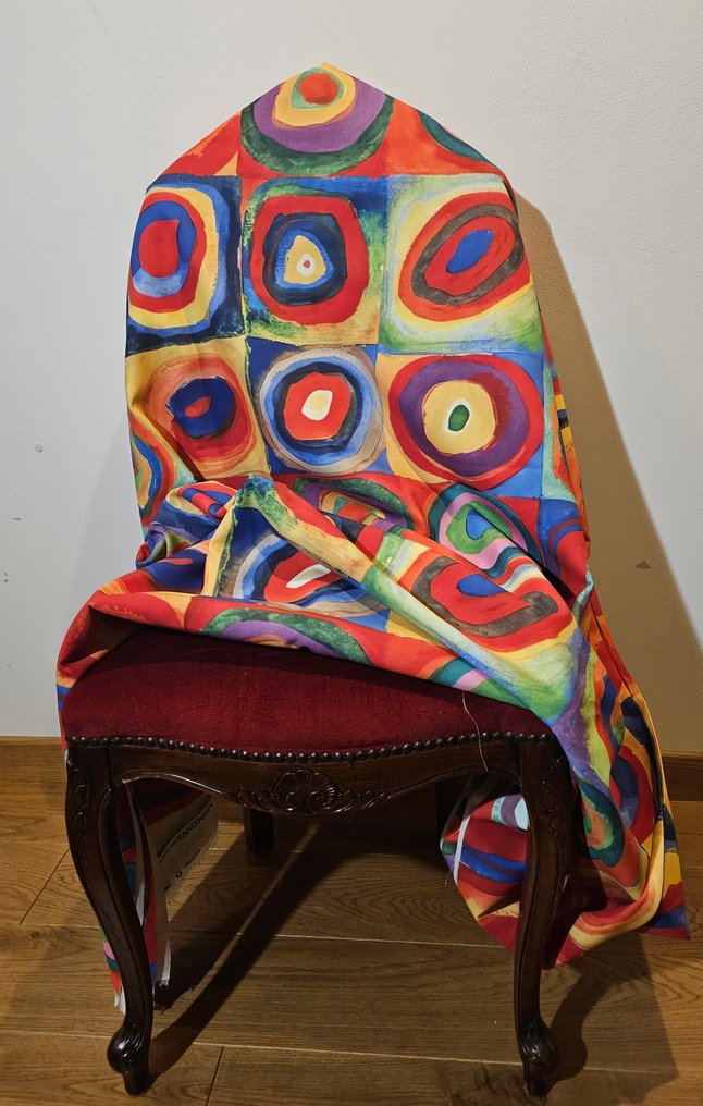 300x280cm! Νέο ύφασμα Kandinsky «Τετράγωνα με ομόκεντρους κύκλους» - Σχεδιασμός Art Dèco - Ύφασμα - 300 cm - 280 cm #4.3