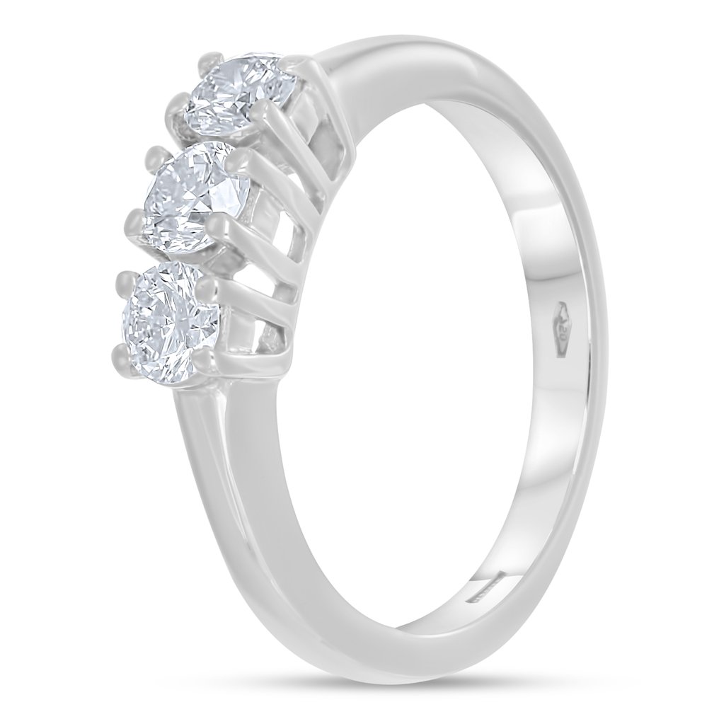 戒指 - 18 克拉 白金 - 0.54ct. tw. 鉆石 (天然) #3.2