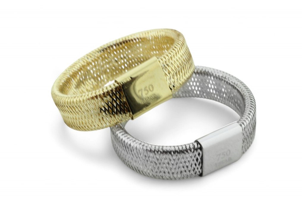 戒指 - 18K包金 白金, 黄金 #1.0