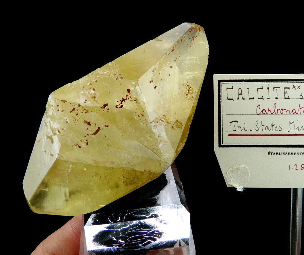 Kalsiittikaksois - Picher Field, Tri-Staten piiri, Kansas, USA - Korkeus: 9.3 cm - Leveys: 4.6 cm- 166 g #1.1
