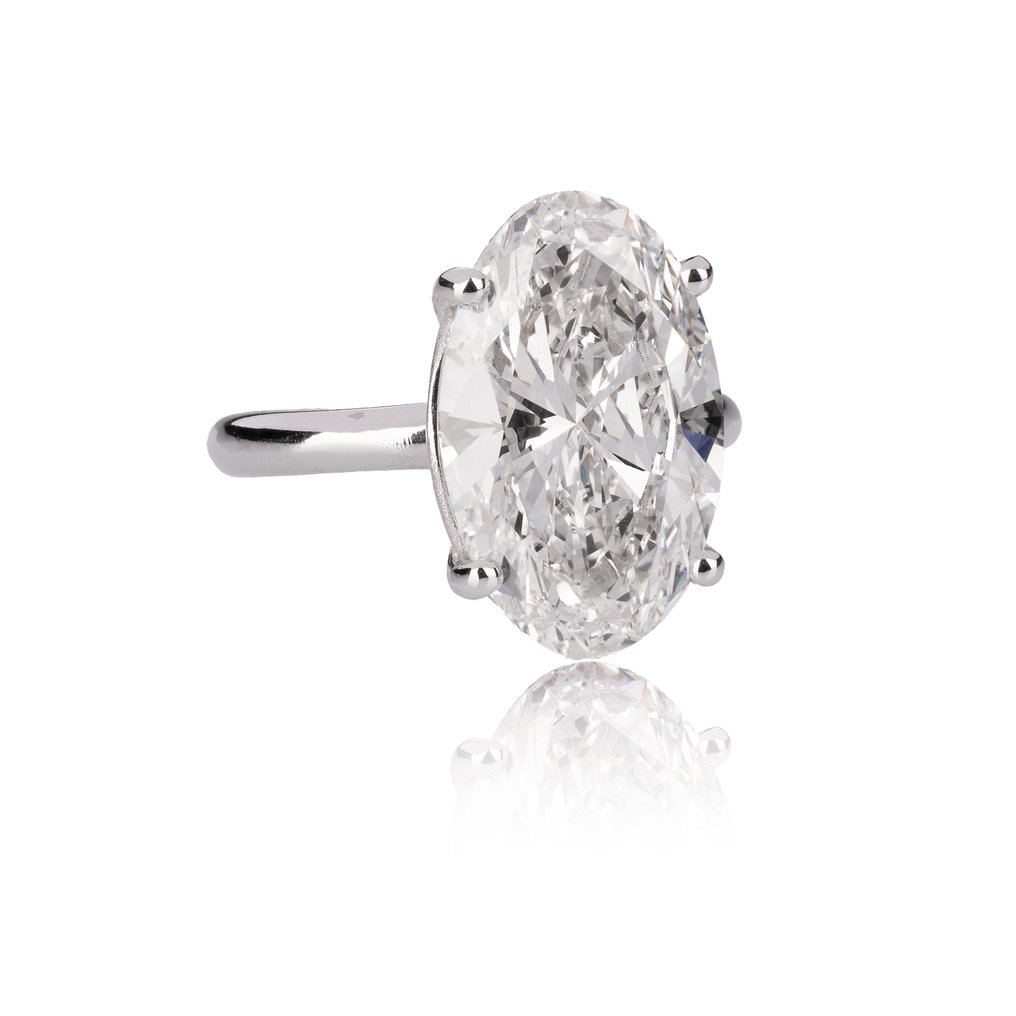 Nincs minimálár - Gyűrű - 14 kt. Fehér arany -  6.05ct. tw. Gyémánt (Laboratóriumban előállított) #3.2