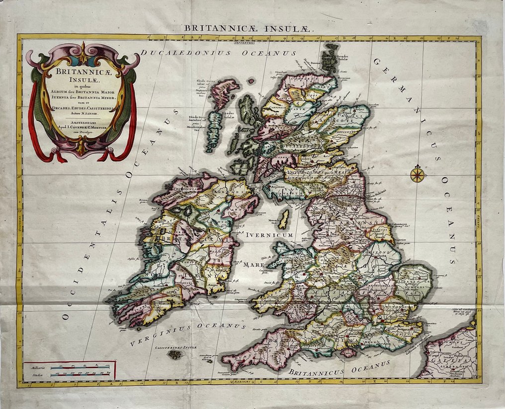 United Kingdom - Great Britain, Ireland; Covens & Mortier, naar N. Sanson - Britannicae Insulae, ... - 1681-1700 #2.2