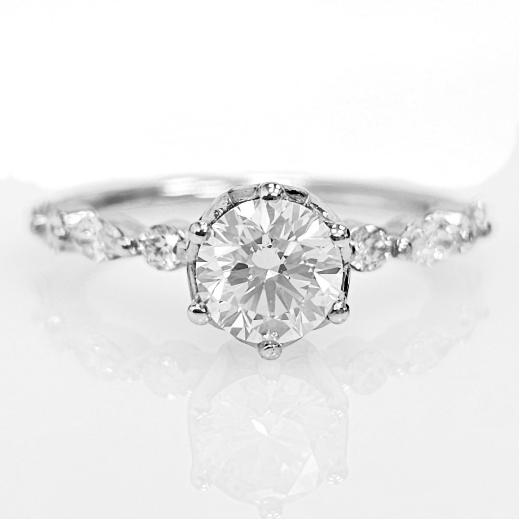 Δαχτυλίδι αρραβώνων - 14 καράτια Λευκός χρυσός - 1.06ct. tw. Διαμάντι (Φυσικό) - Διαμάντι #4.3