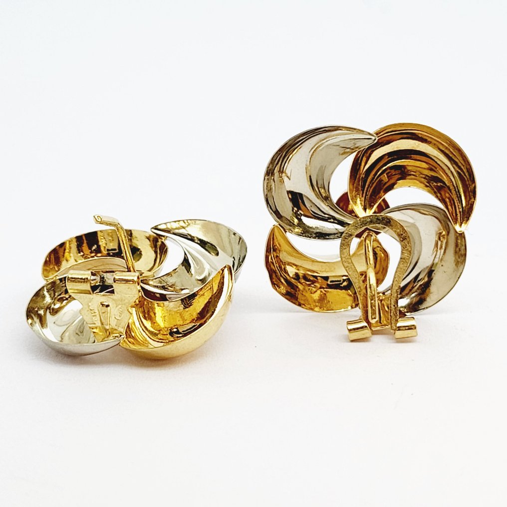 耳環 - 18 克拉 黃金, 白金 #4.3