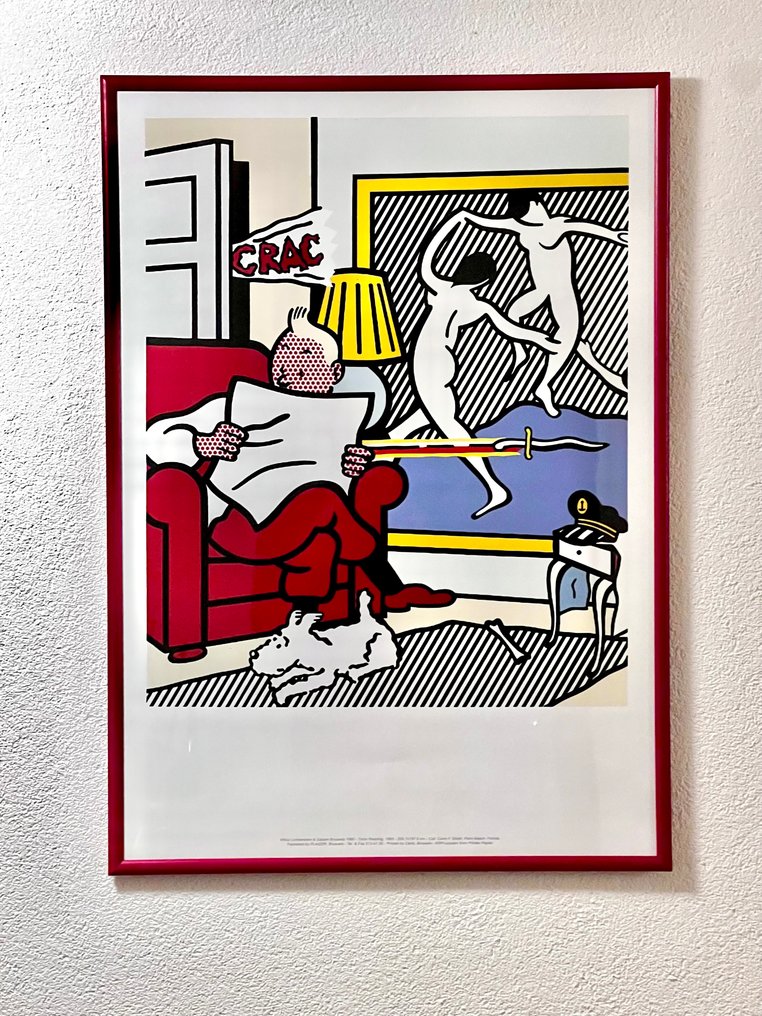 Roy Lichtenstein Poster - Tintin, Tintin - Tintin Reading #1.0