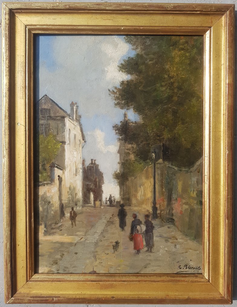 Charles Pécrus (1826-1907) - Paris, rue à Montmartre #1.0
