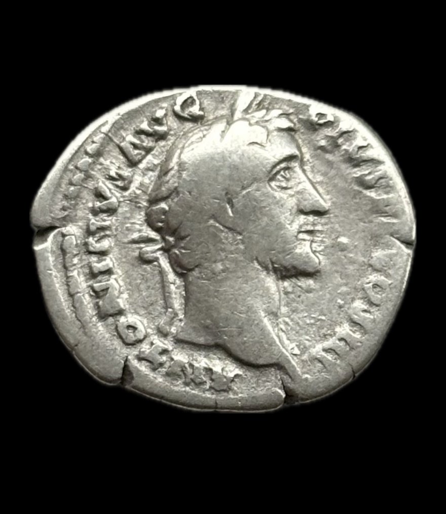 Romerska riket. Antoninus Pius (AD 138-161). Denarius Rome - Antonin vêtu militairement debout à droite #1.1