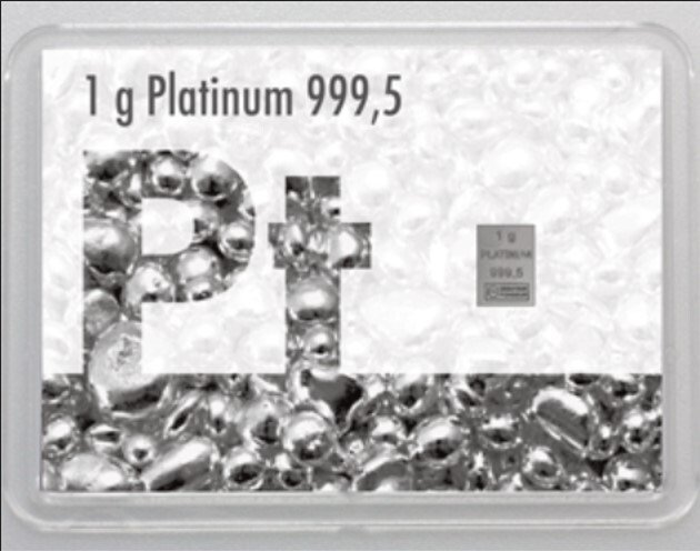 1 gram - Platinum - Valcambi, Switzerland - With certificate  (No reserve price) #1.0