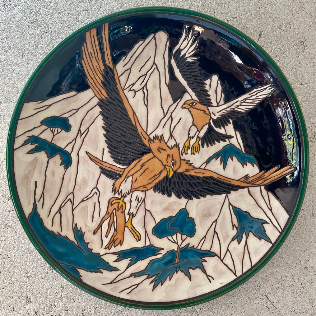 Cerartesa - Wall plate - Ceramic - Eagles with prey #1.1