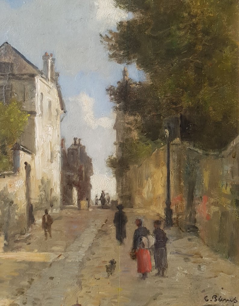 Charles Pécrus (1826-1907) - Paris, rue à Montmartre #1.0