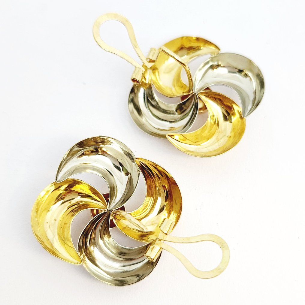 耳環 - 18 克拉 黃金, 白金 #2.1