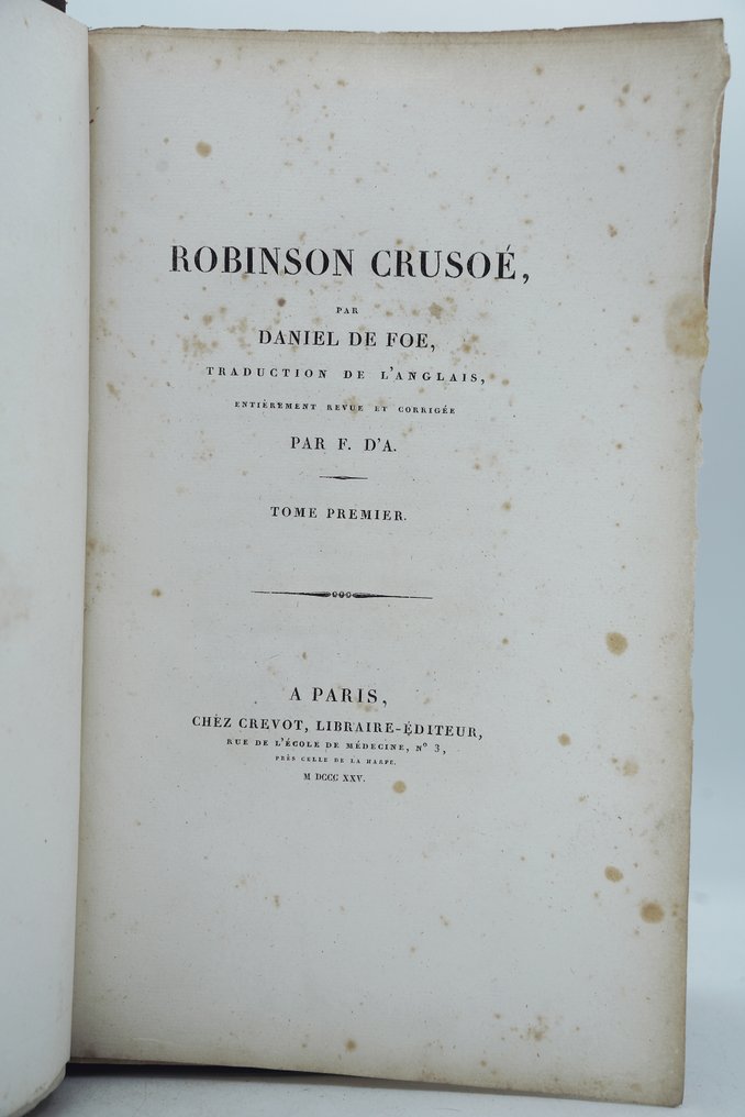 Daniel de Foe - Robinson Crusoé - 1825 #2.1