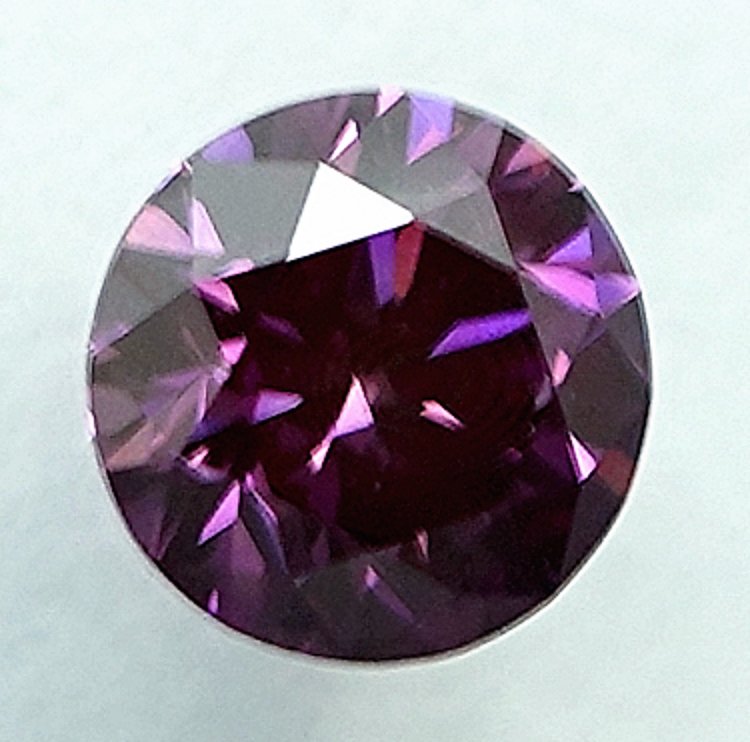 1 pcs Gyémánt  (Színkezelt)  - 0.32 ct - Fancy intense Rózsaszínes Lila - VS1 - Nemzetközi Gemmológiai Intézet (IGI) #2.1