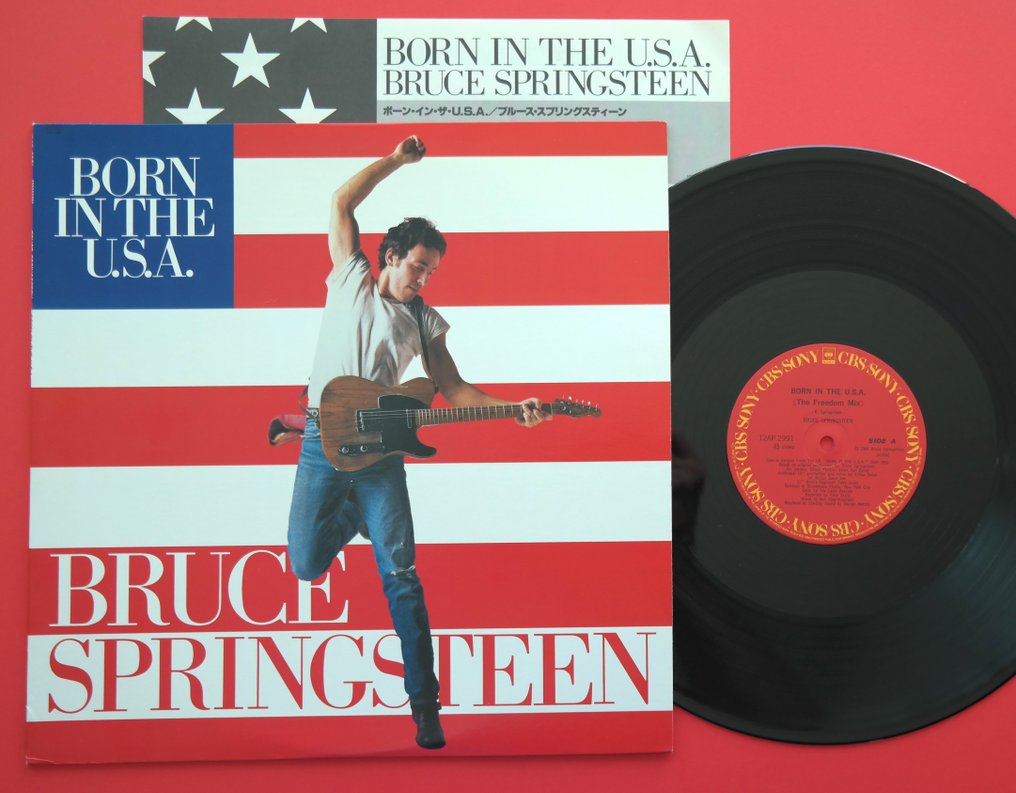 Bruce Springsteen - Born In The U.S.A. / Only Japan Release With Special Cover - LP - Erstpressung, Japanische Pressung, nur in Japan erhältliche Sonder-Cover-Veröffentlichung / Vinyl, 12", 45 RPM, Stereo - 1985 #1.1