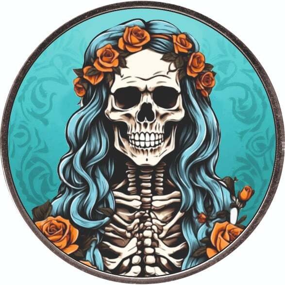 USA. 1 Dollar 2024 Skeletons Mrs. Andrea, 1 Oz (.999) (Ohne mindestpreis) #1.0