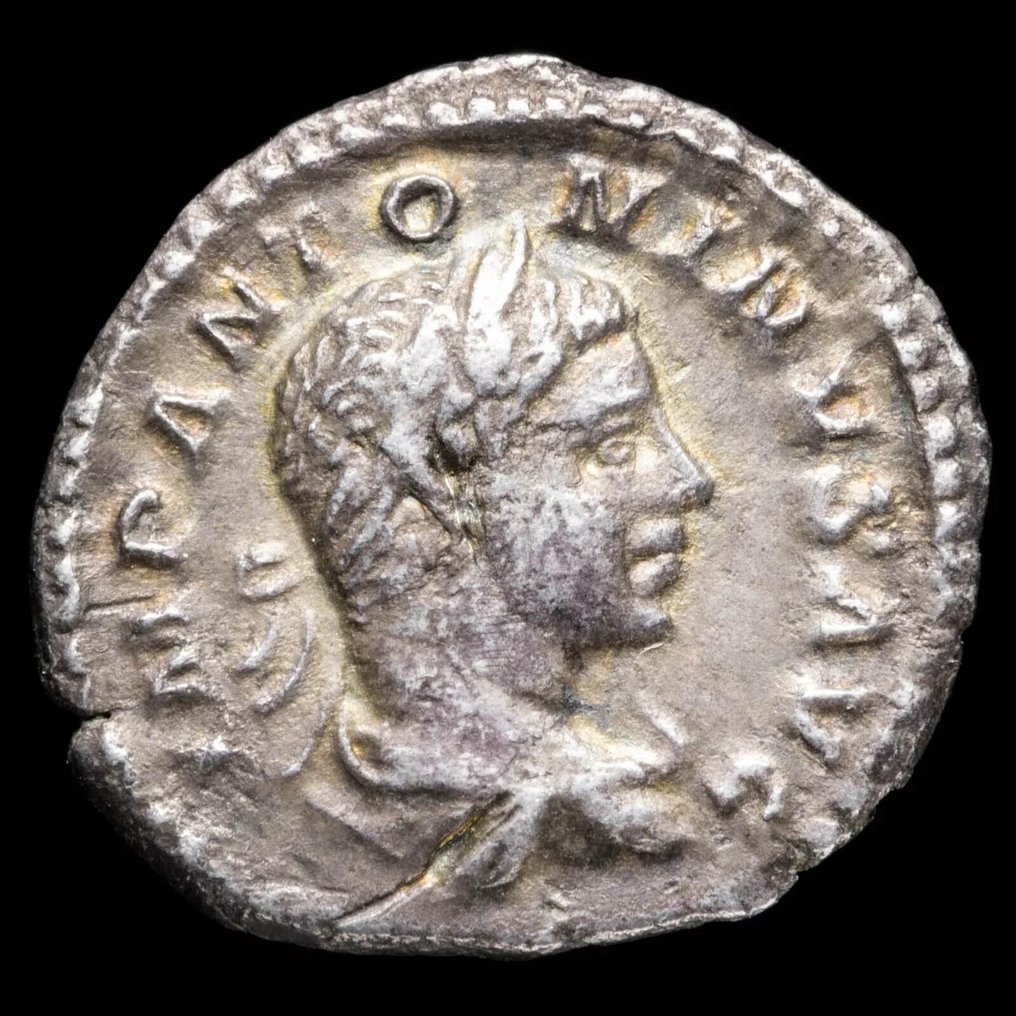 Romarriket. Elagabalus (AD 218-222). Denarius Roma - FIDES MILITVM  (Ingen mindstepris) #1.1