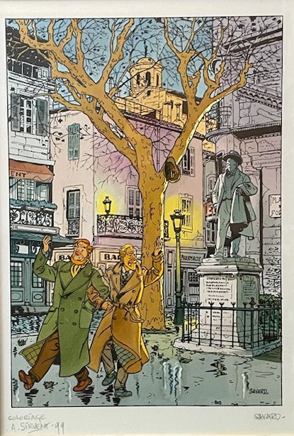 Savard / Sirvent - 2 Silkscreen - Hommage à Blake et Mortimer / Dick Herisson - 1999 #2.2