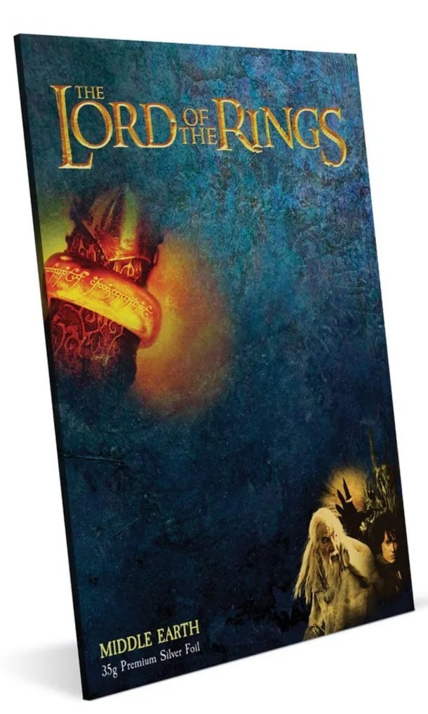 Niue. 2021 Lord of the Rings™ Middle Earth™ Map, 35g (.999) #3.2