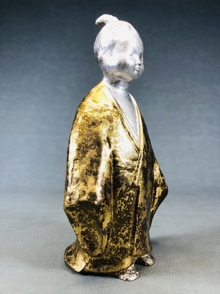 鐵（鑄／鍛） - Unsui 雲水 - Muga Dōji 無我童子 - 昭和年代(1926-1989)  (沒有保留價) #4.3