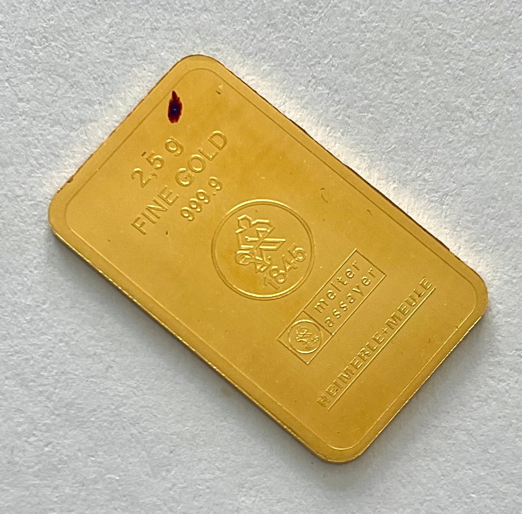 2,5 grams - Gold .999 - Heimerle & Meule  (No Reserve Price) #2.1