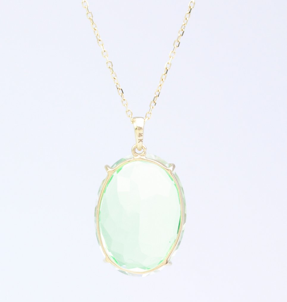 χωρίς τιμή ασφαλείας - Κολιέ - 14 καράτια Κίτρινο χρυσό Χαλαζίας #4.3