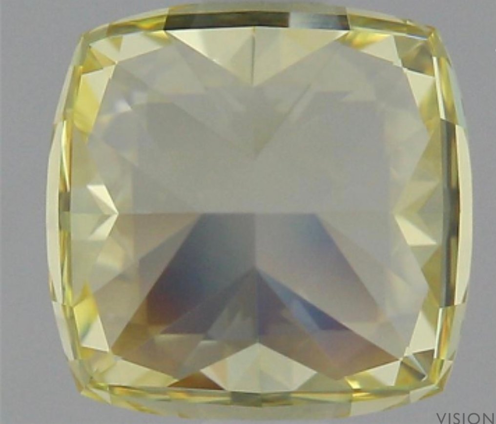 1 pcs Diamond (Natural coloured) 1.59 ct Cushion Fancy intense