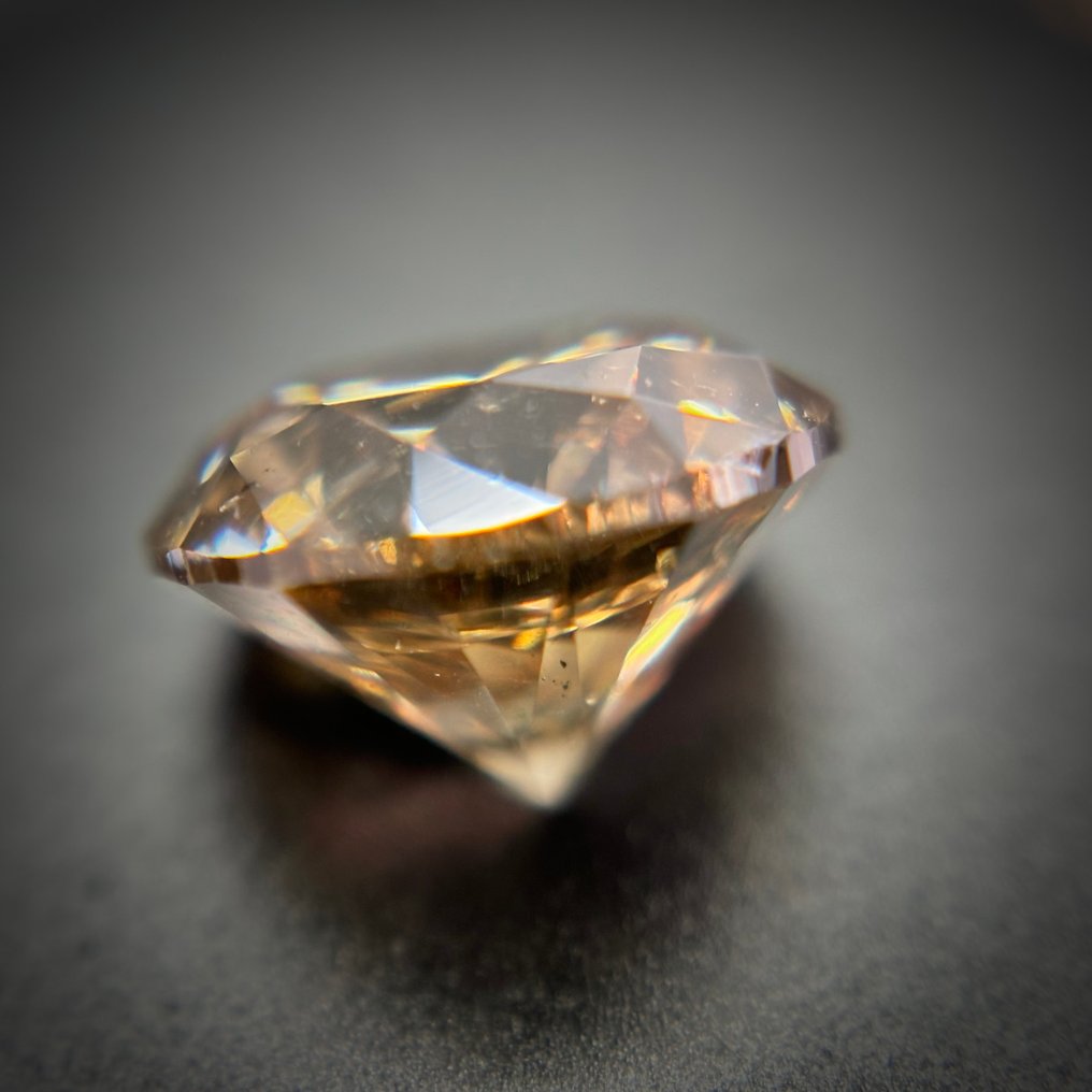 1 pcs 钻石  (天然色彩的)  - 2.51 ct - 圆形 - Fancy 稍帶黄色的 棕色 - SI2 微内含二级 - 安特卫普宝石检测实验室（ALGT） #4.3