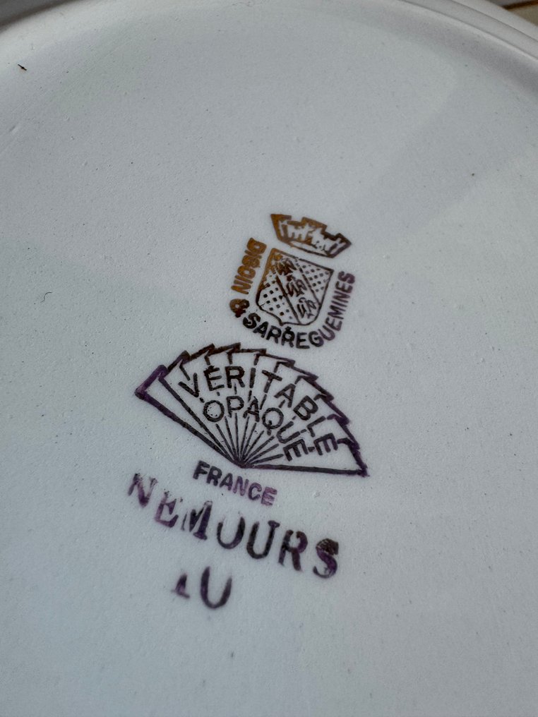 Sarreguemines - Eetservies (61) - Digoin & Sarreguemines - Modèle -“Nemours “ scenes decoration - Echt opaak - Exclusive Art de Table #2.1