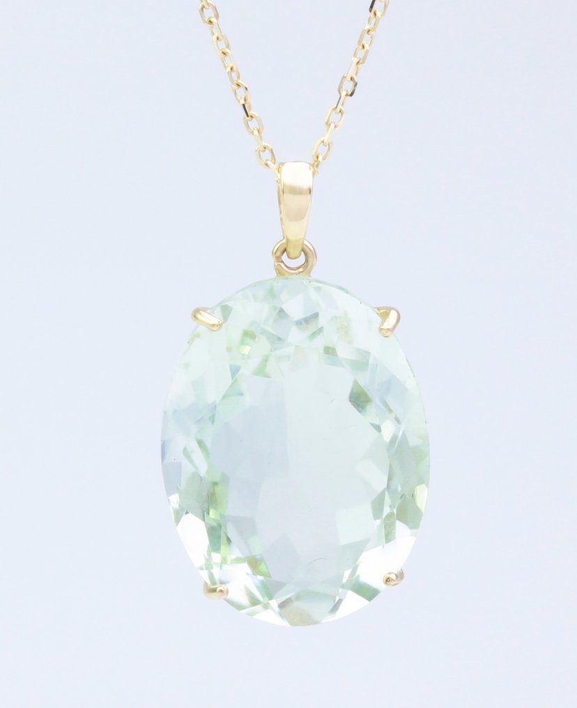 χωρίς τιμή ασφαλείας - Κολιέ - 14 καράτια Κίτρινο χρυσό Χαλαζίας #1.0