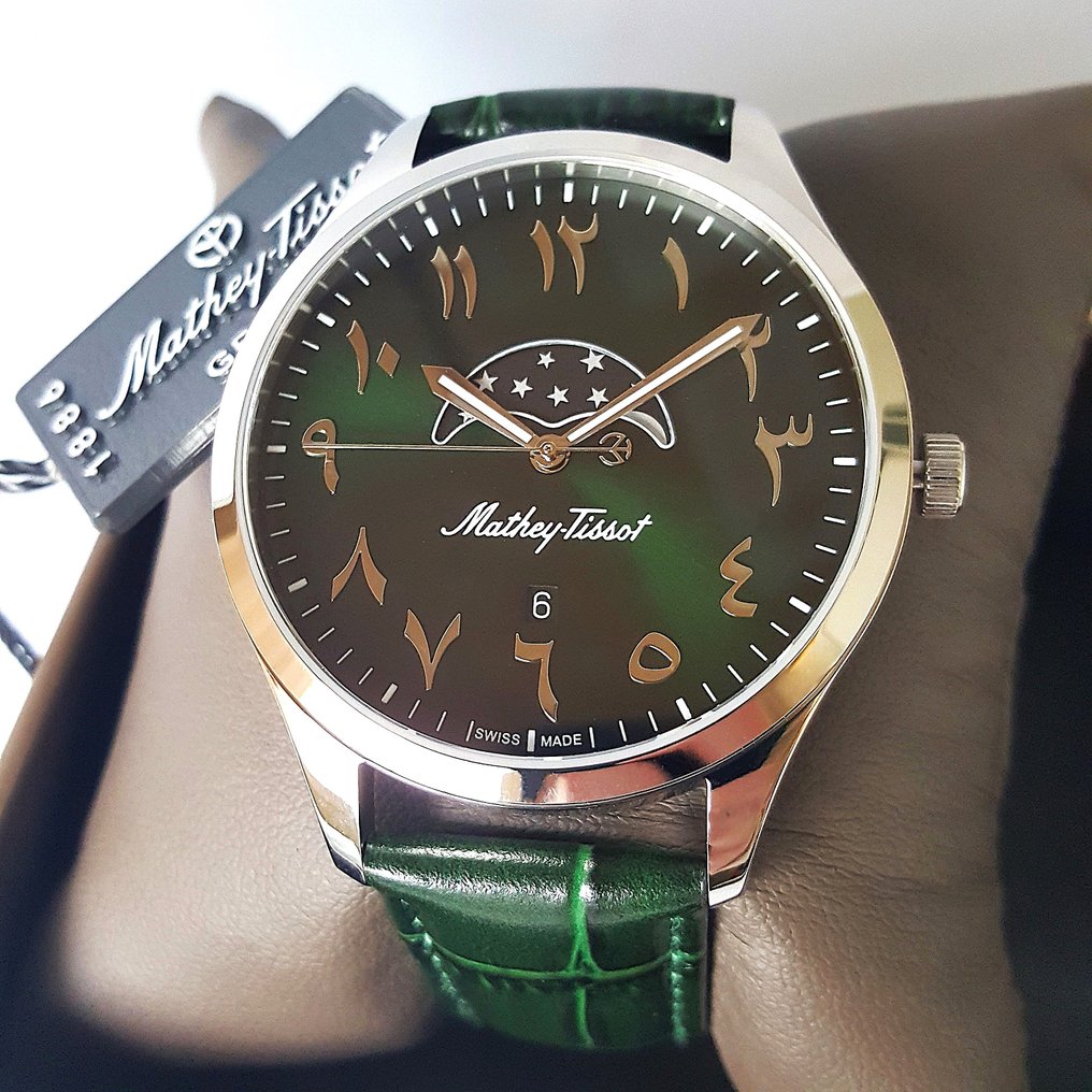 Mathey-Tissot - Moon Phase - Swiss Made - 18K Gold - Sapphire - Date - New - Sin precio de reserva - Hombre - 2025 #1.0