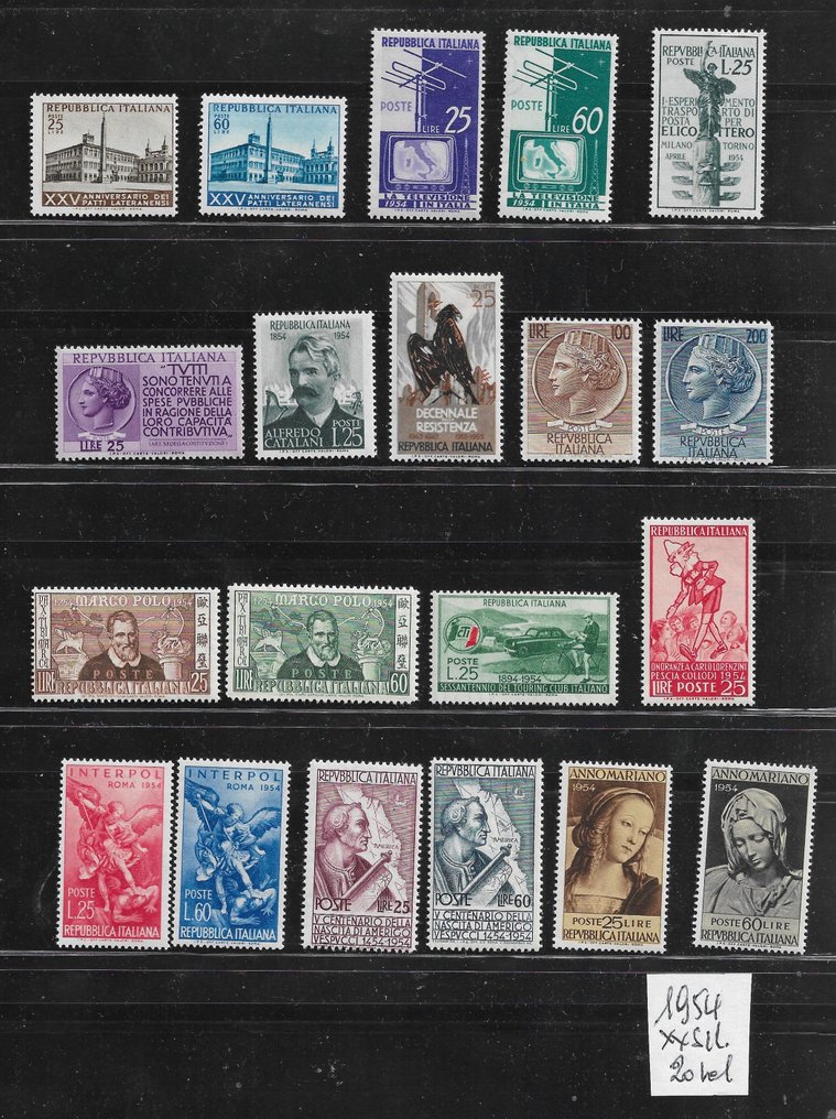 義大利共和國 1952/1954 - 完整的豪华橡胶年度合约 #4.3