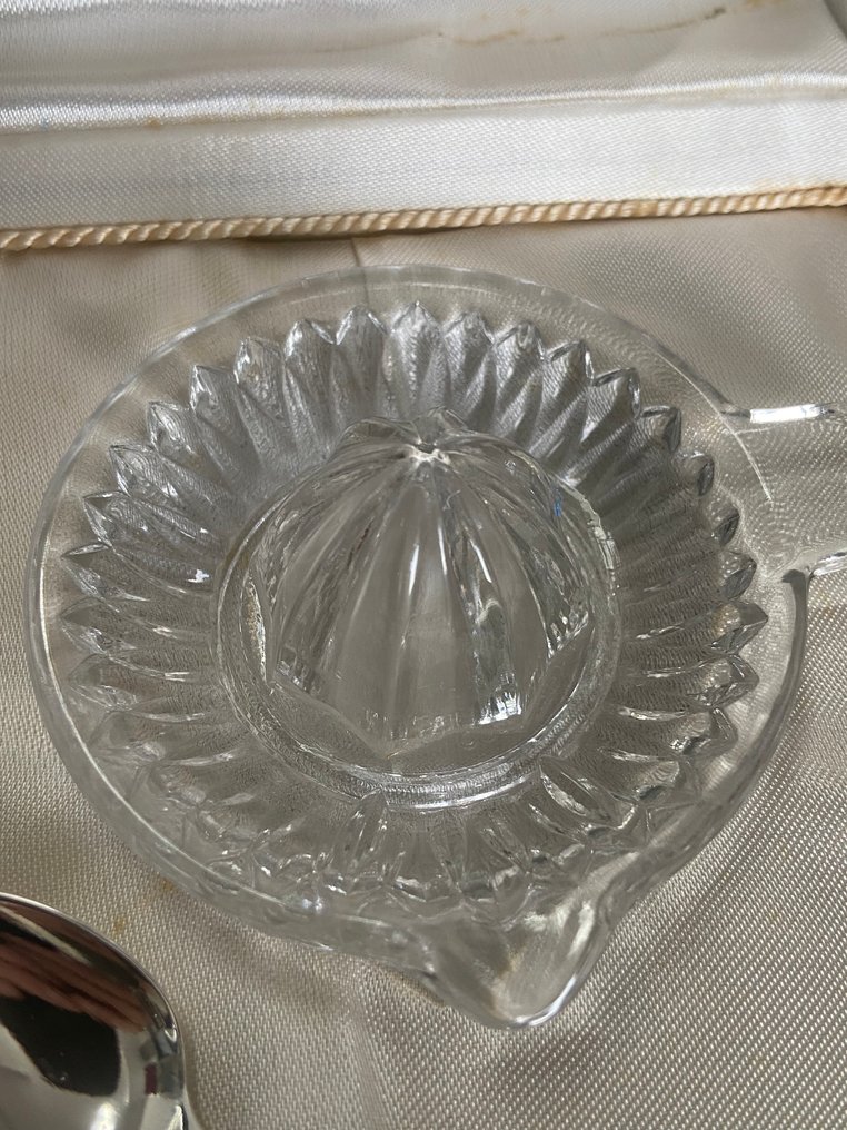 Christofle - 果汁機 - 柑橘类水果储存罐，复古款。镀银，水晶材质。 #1.0