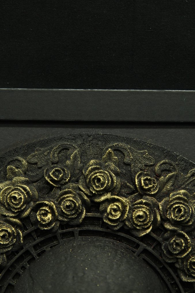 Dekoracja ścienna - Skull & roses plate - Framed - Francja #2.1