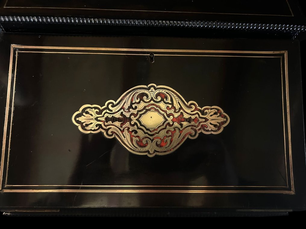 书写斜面 - 木, 黄铜 - 书写台，盒子 #4.3