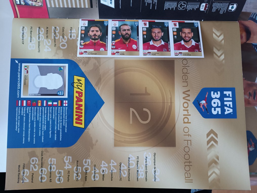 Panini FIFA 365 2016 - 1 Empty album + complete loose sticker set - Good (GD) #2.1