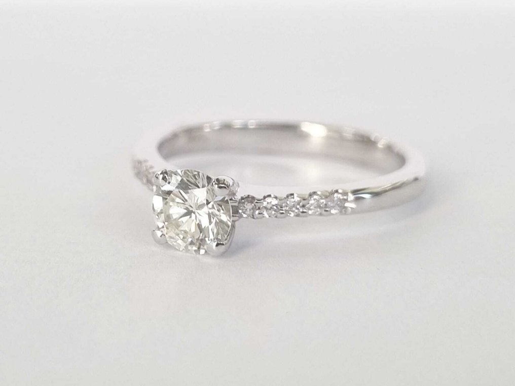 Verlovingsring - 18 karaat Witgoud - 0.61ct. tw. Diamant (Natuurlijk) - Diamant #3.2