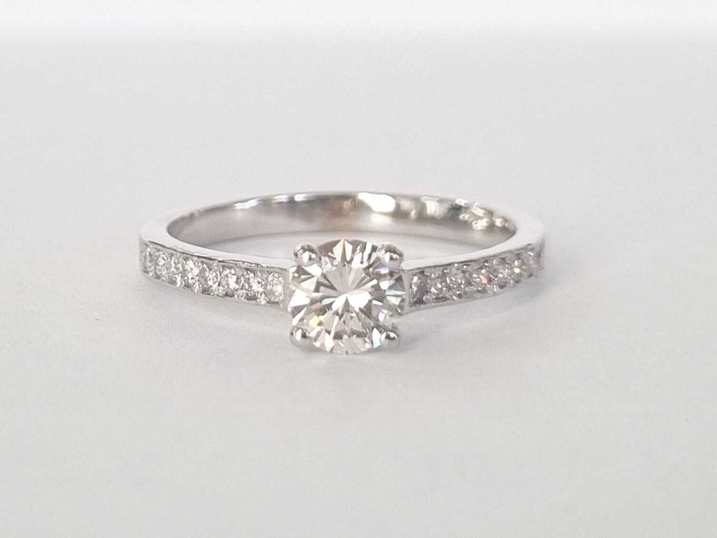 Δαχτυλίδι αρραβώνων - 18 καράτια Λευκός χρυσός - 0.66ct. tw. Διαμάντι (Φυσικό) - Διαμάντι #1.0