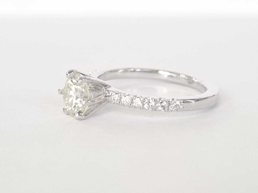 訂婚戒指 - 18 克拉 白金 - 1.05ct. tw. 鉆石 (天然) - 鉆石 #2.1